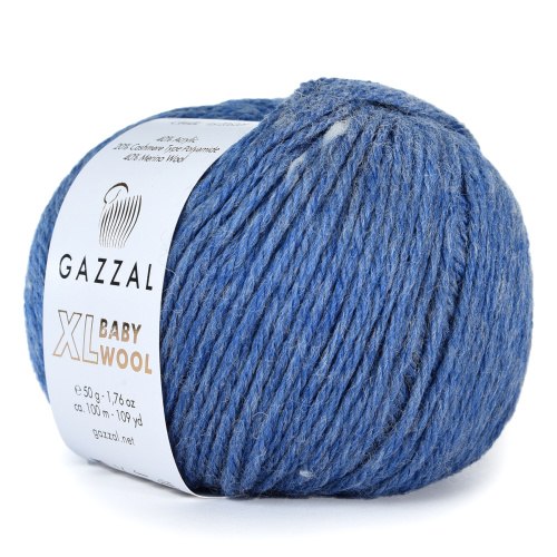 Пряжа Gazzal Baby Wool XL цвет 844 джинсовый Gazzal 40% меринос, 20% кашемир, 40% акрил. Моток 50 гр. 100 м.