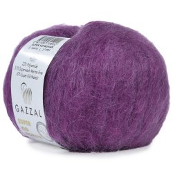 Пряжа Gazzal Super Kid Mohair цвет 64410 Gazzal 31% шерсть мериноса, 47% супер кид мохер, 22% полиамид, в мотке 237 м.