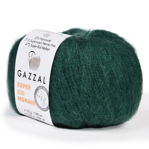 Пряжа Gazzal Super Kid Mohair цвет 64424 Gazzal 31% шерсть мериноса, 47% супер кид мохер, 22% полиамид, в мотке 237 м.