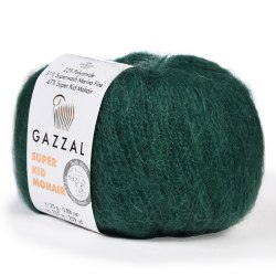 Пряжа Gazzal Super Kid Mohair цвет 64424 Gazzal 31% шерсть мериноса, 47% супер кид мохер, 22% полиамид, в мотке 237 м.