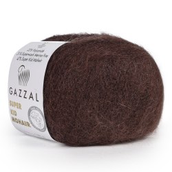 Пряжа Gazzal Super Kid Mohair цвет 64426 Gazzal 31% шерсть мериноса, 47% супер кид мохер, 22% полиамид, в мотке 237 м.