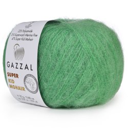 Пряжа Gazzal Super Kid Mohair цвет 64427 Gazzal 31% шерсть мериноса, 47% супер кид мохер, 22% полиамид, в мотке 237 м.