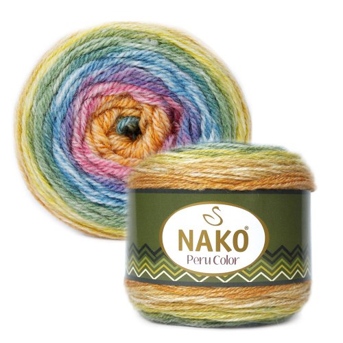 Nako Peru Color цвет 32190 Nako 25% альпака, 25% шерсть, 50% акрил, длина в мотке 310 м.