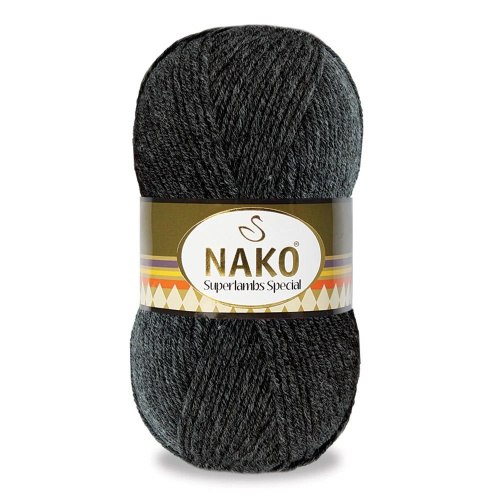 Nako Superlambs Special цвет 1441 графит Nako 49% шерсть, 51% акрил, длина в мотке 200 м.