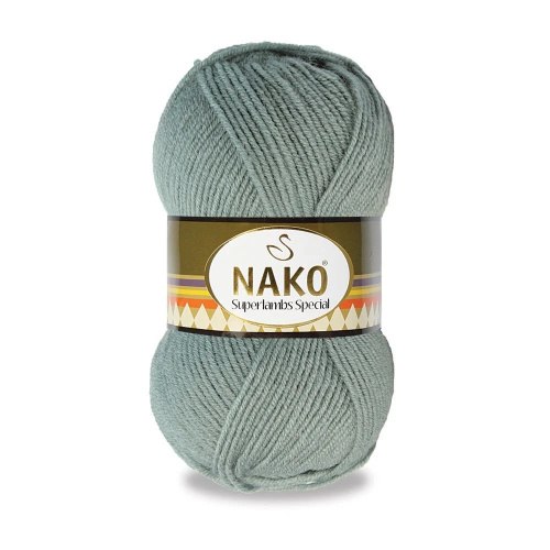 Nako Superlambs Special цвет 1631 стальной Nako 49% шерсть, 51% акрил, длина в мотке 200 м.