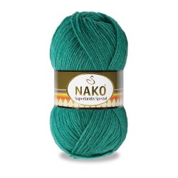 Nako Superlambs Special цвет 181 зеленка Nako 49% шерсть, 51% акрил, длина в мотке 200 м.