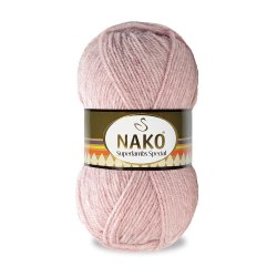 Nako Superlambs Special цвет 1852 розовая пудра Nako 49% шерсть, 51% акрил, длина в мотке 200 м.