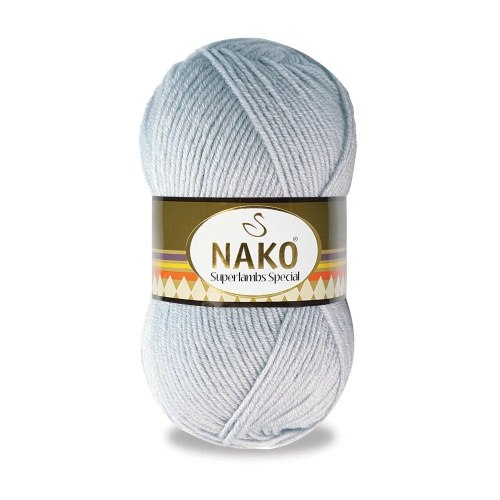 Nako Superlambs Special цвет 1946 светло серый Nako 49% шерсть, 51% акрил, длина в мотке 200 м.