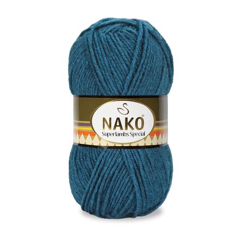 Nako Superlambs Special цвет 23463 петроль Nako 49% шерсть, 51% акрил, длина в мотке 200 м.