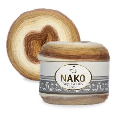 Nako Angora Luks Color цвет 81359 Nako 5% мохер, 15 % шерсть, 80% премиум акрил, длина в мотке 810 м.