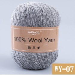 Menca Pure Wool цвет 07 Menca 100% австралийская шерсть, моток 50 гр. длина в мотке 410 м.