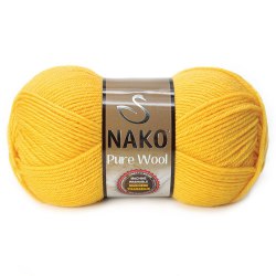 Nako Pure Wool цвет 11206 желтый La Filati 100% Шерсть, моток 100 гр. длина в мотке 200 м.