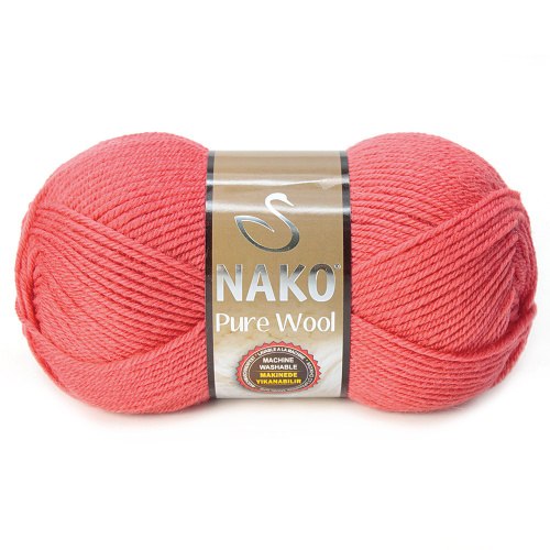 Nako Pure Wool цвет 11208 корал La Filati 100% Шерсть, моток 100 гр. длина в мотке 200 м.