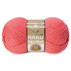 Nako Pure Wool цвет 11208 корал La Filati 100% Шерсть, моток 100 гр. длина в мотке 200 м.