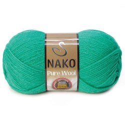 Nako Pure Wool цвет 1130 зеленый La Filati 100% Шерсть, моток 100 гр. длина в мотке 200 м.