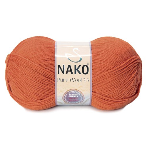 Nako Pure Wool 3,5 цвет 6963 оранжевый La Filati 100% Шерсть, моток 100 гр. длина в мотке 350 м.