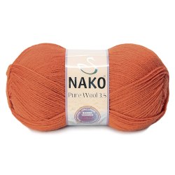 Nako Pure Wool 3,5 цвет 6963 оранжевый La Filati 100% Шерсть, моток 100 гр. длина в мотке 350 м.