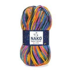 Nako Sport Wool Senlik цвет 87740 La Filati 25% Шерсть, 75% Акрил, моток 100 гр. длина в мотке 120 м.