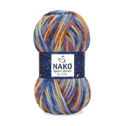 Nako Sport Wool Senlik цвет 87743 La Filati 25% Шерсть, 75% Акрил, моток 100 гр. длина в мотке 120 м.