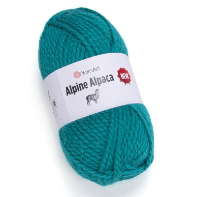 Yarn Art Alpine Alpaca New цвет 1446 изумруд Yarn Art 20% альпака, 20% шерсть, 60% акрил, длина в мотке 120 м.