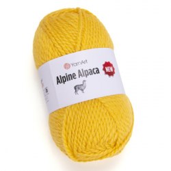 Yarn Art Alpine Alpaca New цвет 1448 желтый Yarn Art 20% альпака, 20% шерсть, 60% акрил, длина в мотке 120 м.