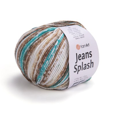 Yarn Art Jeans Splash цвет 951 Yarn Art 55% хлопок, 45% акрил, длина в мотке 160 м.