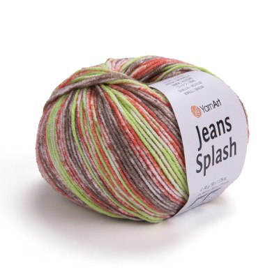 Yarn Art Jeans Splash цвет 955 Yarn Art 55% хлопок, 45% акрил, длина в мотке 160 м.