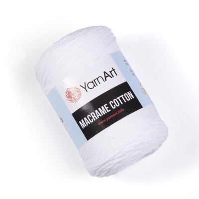 Yarn Art Macrame Cotton цвет 751 белый Yarn Art 80% хлопок, 20% полиэстер, длина в мотке 225 м.