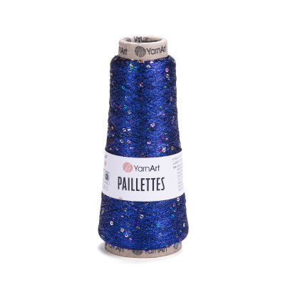 YarnArt Paillettes цвет 8008 синий Yarn Art 75% металлик полиэстер, 25% пайетки полиэстер, моток 50 гр. длина в мотке 800 м.