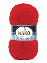 Nako Sport Wool цвет 4738 Nako 25% Шерсть, 75% Премиум акрил, моток 100 гр. длина в мотке 120 м.
