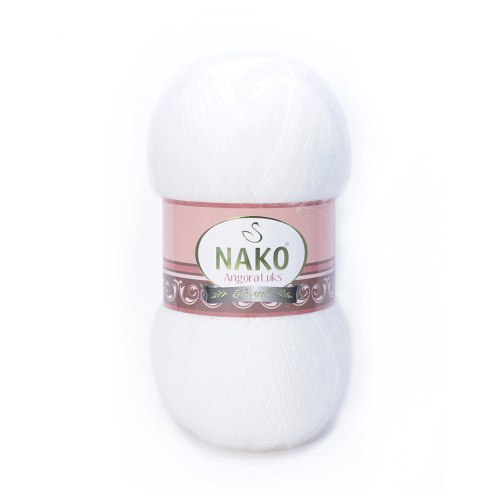 Nako Angora Luks цвет 208 белый. ОСТАТОК 4 мотка!!! Nako 5% мохер, 15 % шерсть, 80% премиум акрил, длина в мотке 550 м. Nako Angora Luks цвет 208 белый. ОСТАТОК 4 мотка!!! Nako 5% мохер, 15 % шерсть, 80% премиум акрил, длина в мотке 550 м.