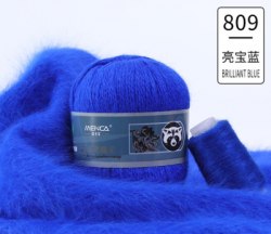 Пух норки цвет 809 василек Пух норки 90% пух норки, 10% микрофибра, в мотке 350 м в мотке