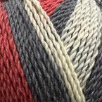 Носочный узор цвет 1638 красно-серый ООО Пехорский текстиль 100% полутонкая шерсть, в мотке 100 гр. длина 250 м