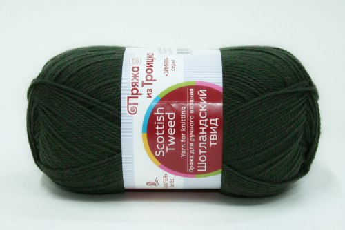 Шотландский твид, цвет 1451 тайга меланж Троицкая камвольная фабрика 100% шерсть, в мотке 100 гр. длина 360 м в мотке