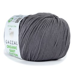 Gazzal Organic Baby Cotton цвет 435 серый. ОСТАТОК 14 мотков!!! Gazzal 100% органический хлопок, длина 115 м в мотке