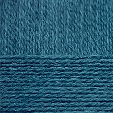 Деревенская, цвет 14 морская волна ООО Пехорский текстиль 100% полугрубая шерсть, длина в мотке 250 м.