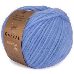 Пряжа Gazzal Alpaca Air цвет 102 голубой Gazzal 58% Беби Альпака, 14% С.вош Шерсть Мериноса, 28% ПА. Моток 50 гр. 150 м.
