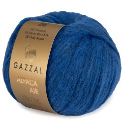 Пряжа Gazzal Alpaca Air цвет 104 синий электрик Gazzal 58% Беби Альпака, 14% С.вош Шерсть Мериноса, 28% ПА. Моток 50 гр. 150 м.