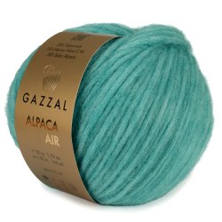 Пряжа Gazzal Alpaca Air цвет 107 мята Gazzal 58% Беби Альпака, 14% С.вош Шерсть Мериноса, 28% ПА. Моток 50 гр. 150 м.