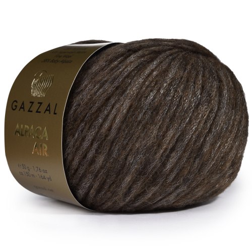 Пряжа Gazzal Alpaca Air цвет 77 коричневый Gazzal 58% Беби Альпака, 14% С.вош Шерсть Мериноса, 28% ПА. Моток 50 гр. 150 м.