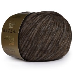 Пряжа Gazzal Alpaca Air цвет 77 коричневый Gazzal 58% Беби Альпака, 14% С.вош Шерсть Мериноса, 28% ПА. Моток 50 гр. 150 м.