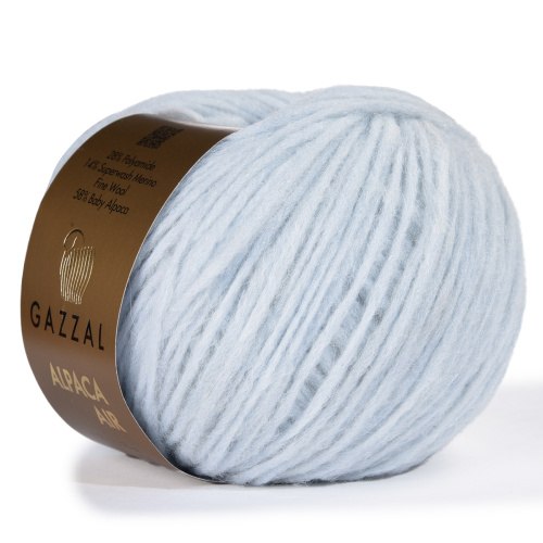 Пряжа Gazzal Alpaca Air цвет 84 льдинка Gazzal 58% Беби Альпака, 14% С.вош Шерсть Мериноса, 28% ПА. Моток 50 гр. 150 м.