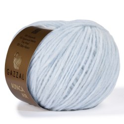 Пряжа Gazzal Alpaca Air цвет 84 льдинка Gazzal 58% Беби Альпака, 14% С.вош Шерсть Мериноса, 28% ПА. Моток 50 гр. 150 м.