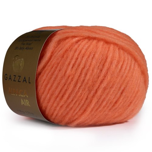 Пряжа Gazzal Alpaca Air цвет 93 терракот Gazzal 58% Беби Альпака, 14% С.вош Шерсть Мериноса, 28% ПА. Моток 50 гр. 150 м.