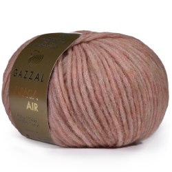 Пряжа Gazzal Alpaca Air цвет 94 серо-розовый Gazzal 58% Беби Альпака, 14% С.вош Шерсть Мериноса, 28% ПА. Моток 50 гр. 150 м.