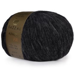 Пряжа Gazzal Alpaca Air цвет 96 коричнево-серый-темный Gazzal 58% Беби Альпака, 14% С.вош Шерсть Мериноса, 28% ПА. Моток 50 гр. 150 м.