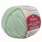 Кроха, цвет 1310 светлая мята Троицкая камвольная фабрика 20% мериносовая шерсть, 80% акрил, длина 135 м в мотке
