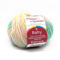 Кроха print, цвет 1382 Троицкая камвольная фабрика 20% мериносовая шерсть, 80% акрил, длина 135 м в мотке