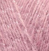 Alize Angora Gold Simli цвет 144 розовый лосось Alize 75% акрил, 10% шерсть, 10% мохер, 5% металлик, длина 500м в мотке