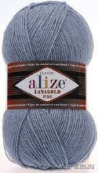 Alize Lanagold Fine, цвет 221 светлый джинс Alize 49% шерсть, 51% акрил, длина в мотке 390 м.